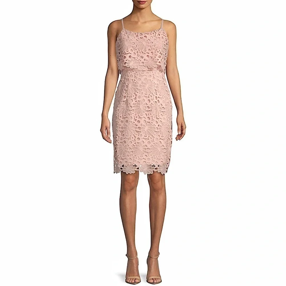 Nanette Lepore Floral Lace Sheath Dress - Picture 2 of 11